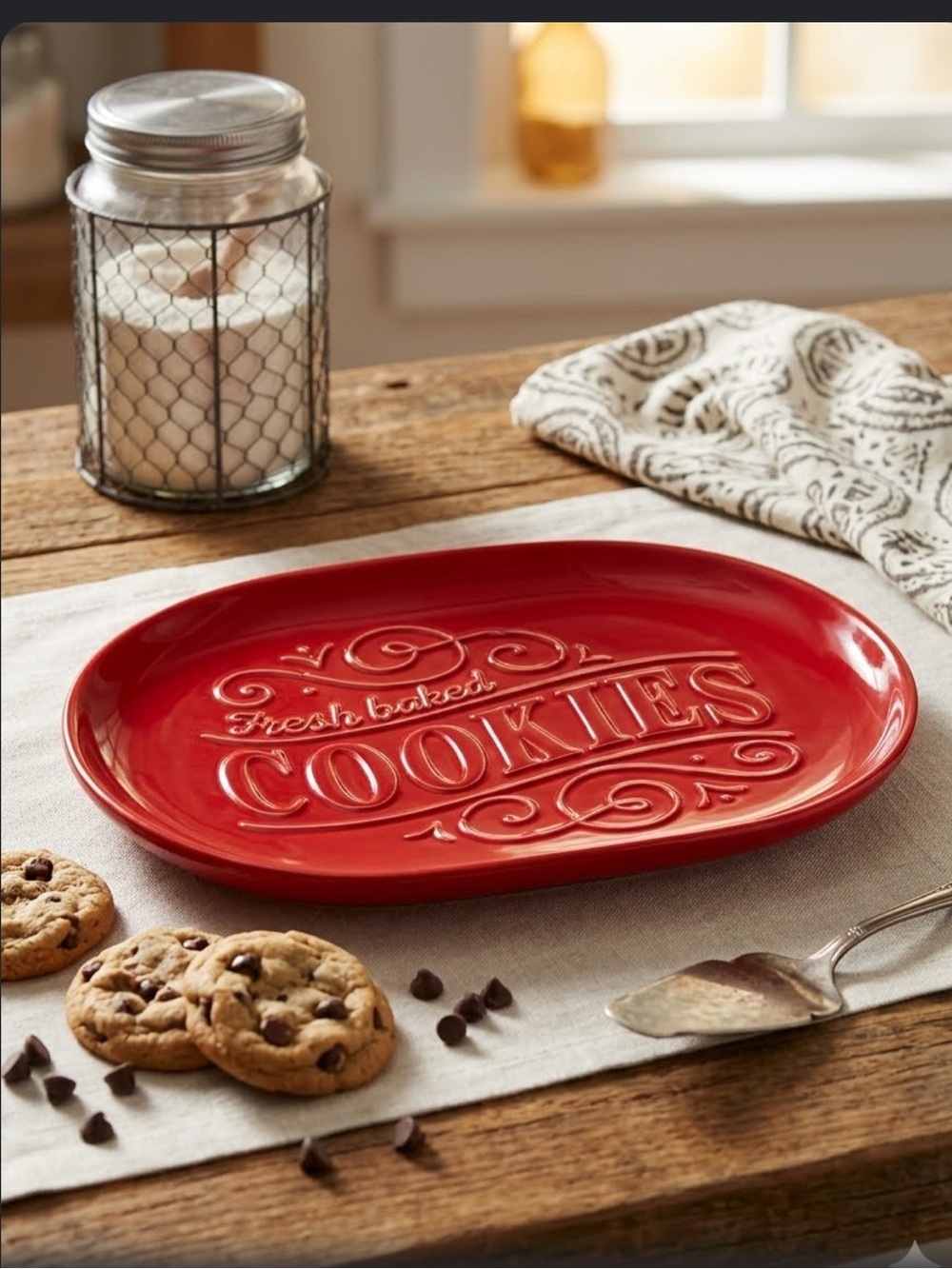 Hallmark "Fresh Baked Cookies" ceramic plate or platter
